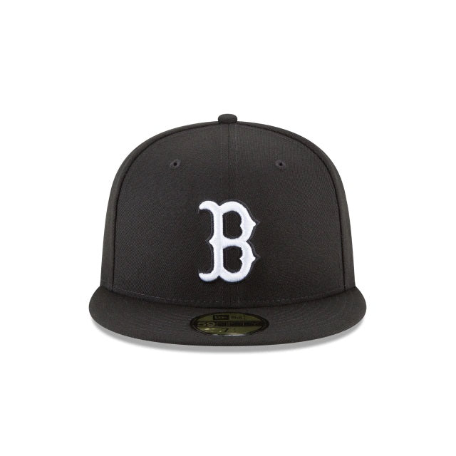 New Era Boston Red Sox Black and White Basic 59Fifty Fitted (Bo