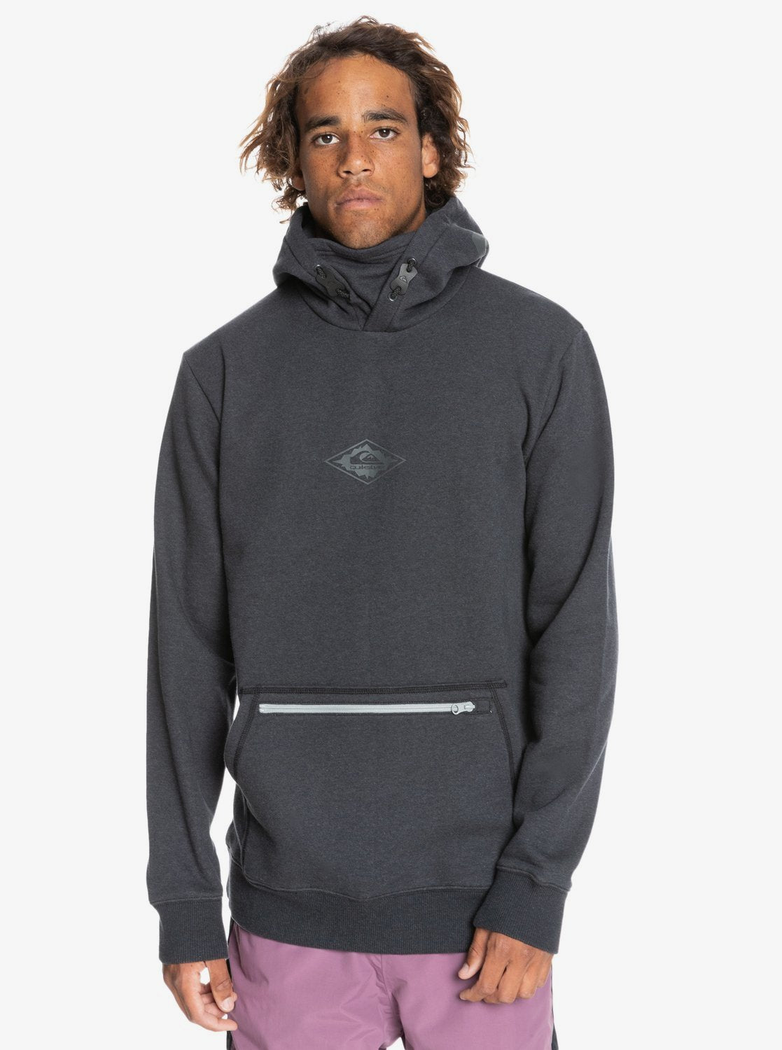 Quiksilver Big Logo Tech Water Repellant Hoodie Black